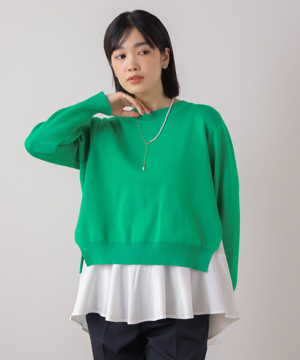 ニットセットレイヤードプルオーバー［2/6発送予定］