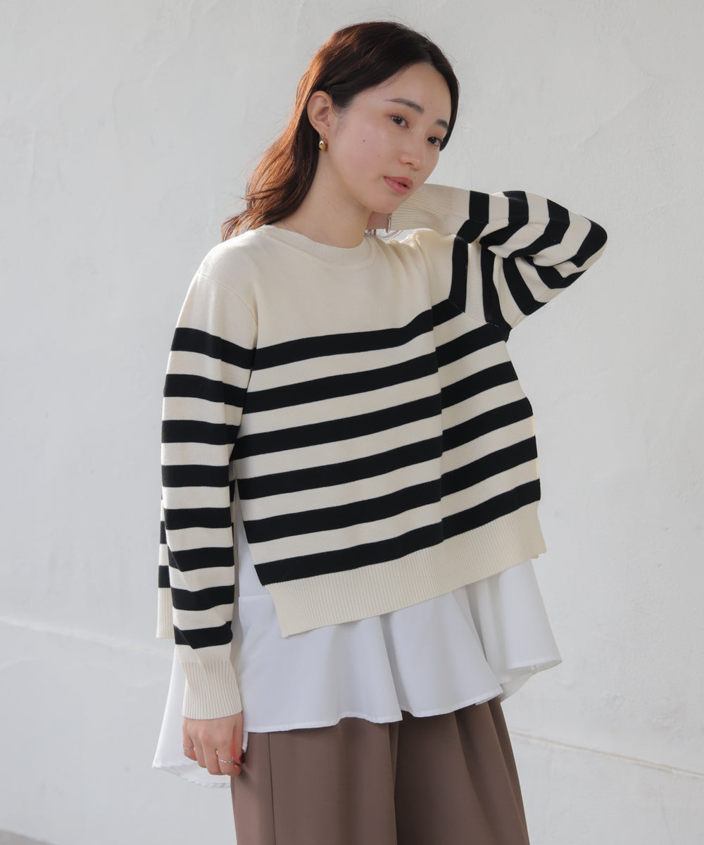 ニットセットレイヤードプルオーバー［2/6発送予定］