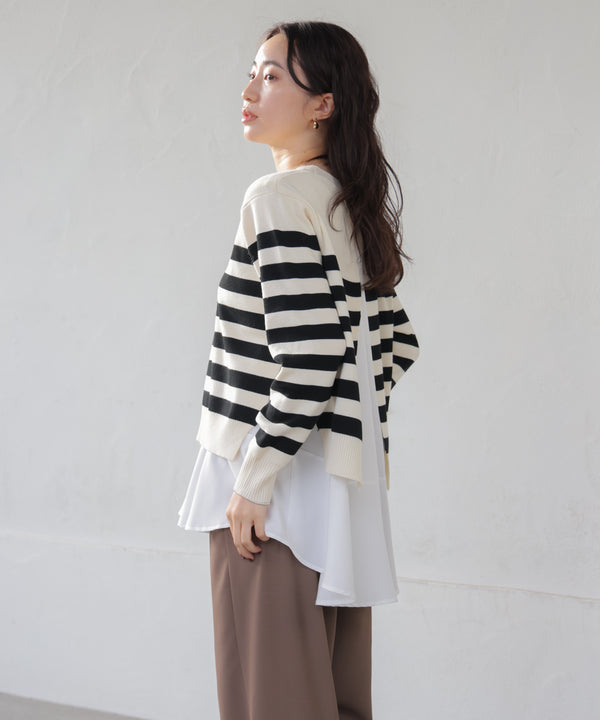 ニットセットレイヤードプルオーバー［2/6発送予定］