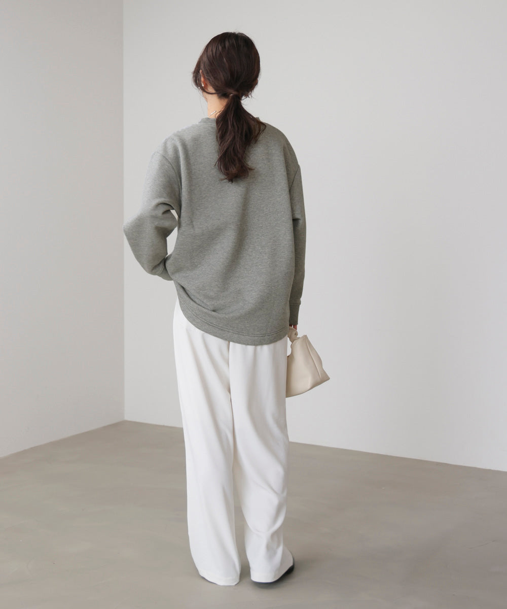 裏起毛レースラインプルオーバー