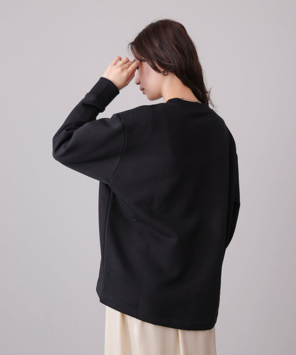 裏起毛レースラインプルオーバー