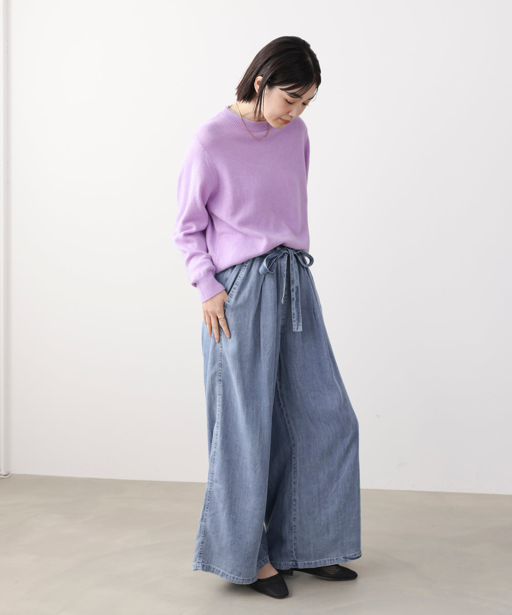 リラックシーデニムワイドパンツ