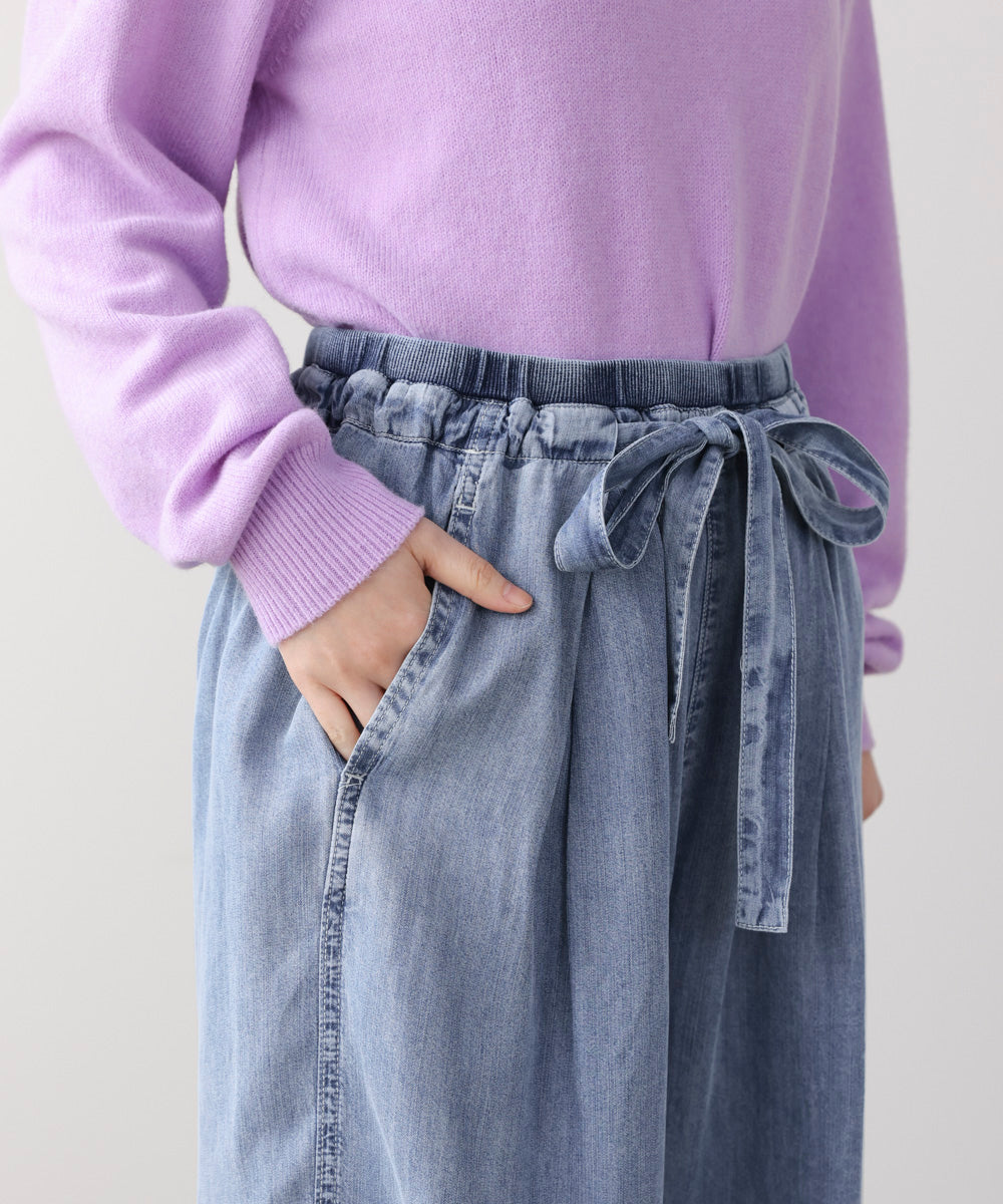 リラックシーデニムワイドパンツ