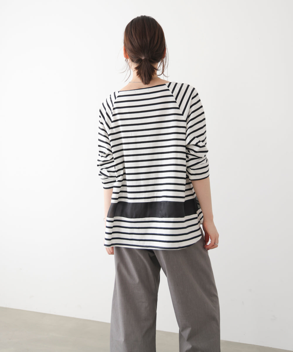 Wシルケットシアーラインプルオーバー