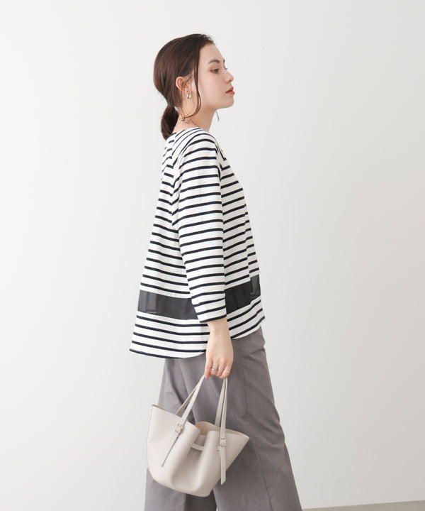 Wシルケットシアーラインプルオーバー