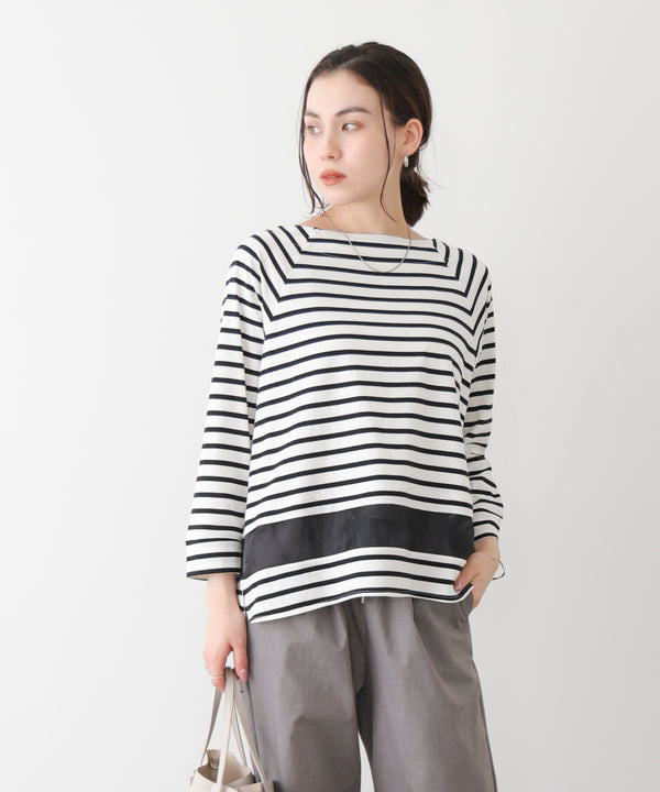 Wシルケットシアーラインプルオーバー