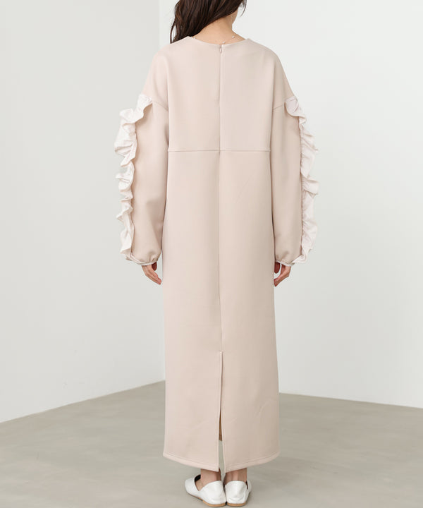 フリルスリーブポンチワンピース