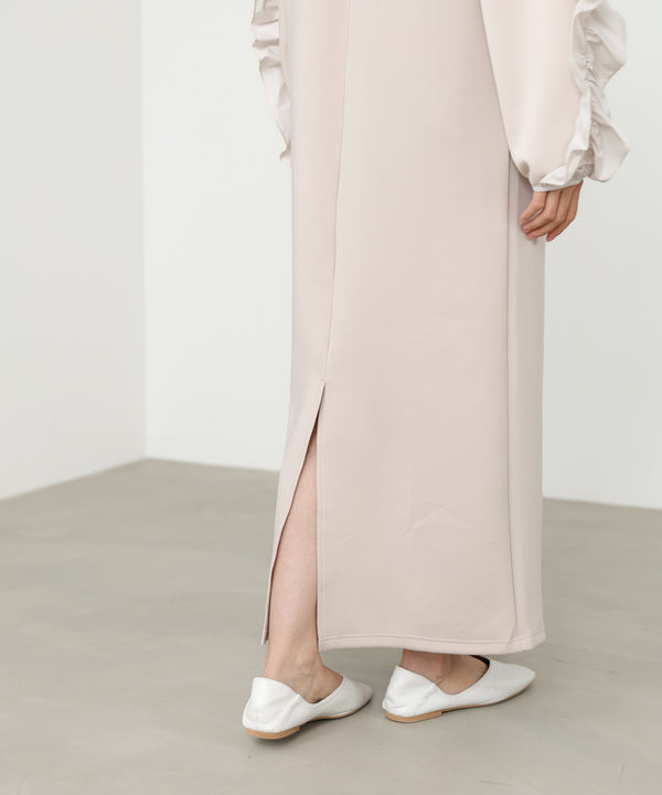 フリルスリーブポンチワンピース