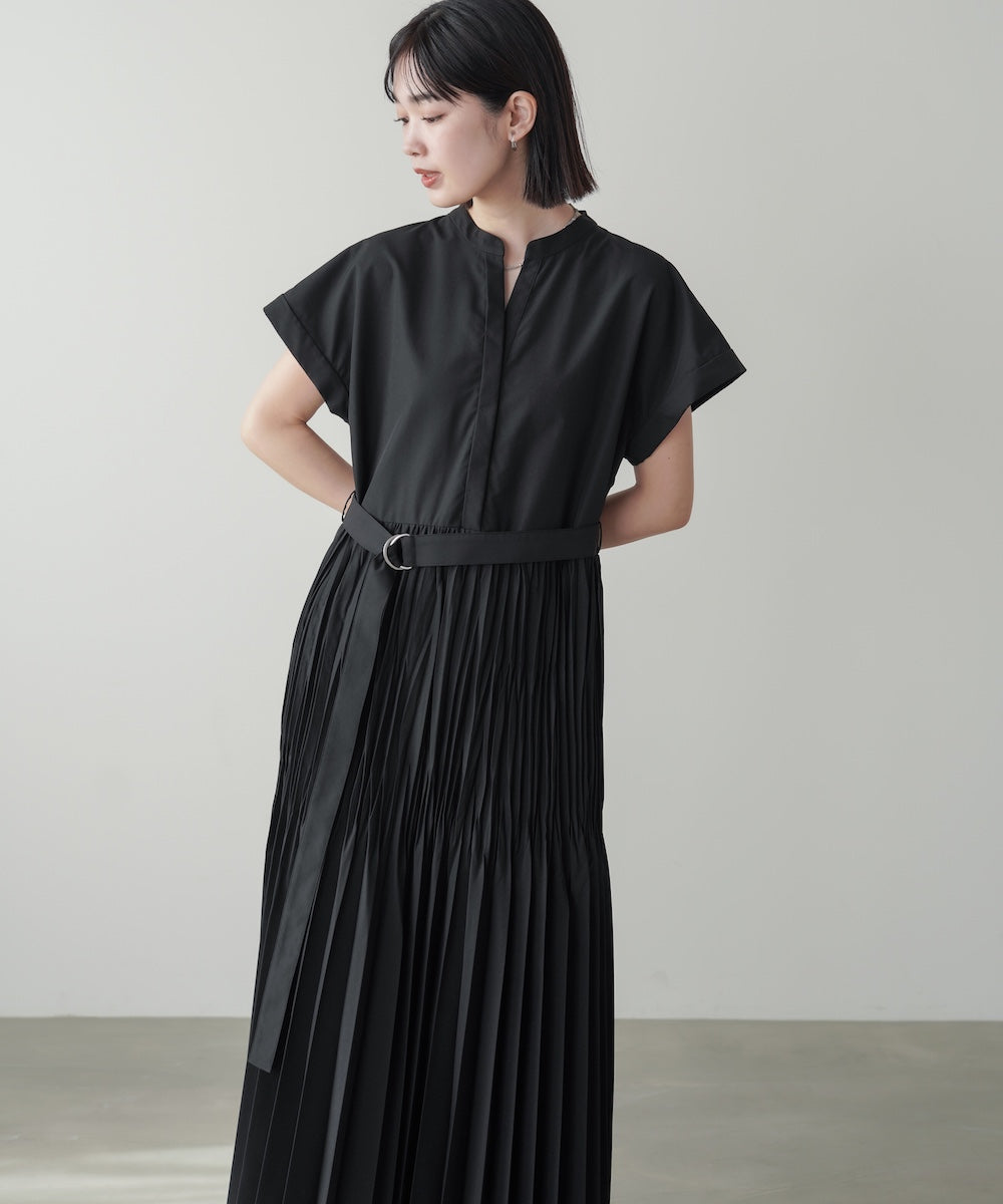 プリーツＡラインワンピース［4/22発送予定］
