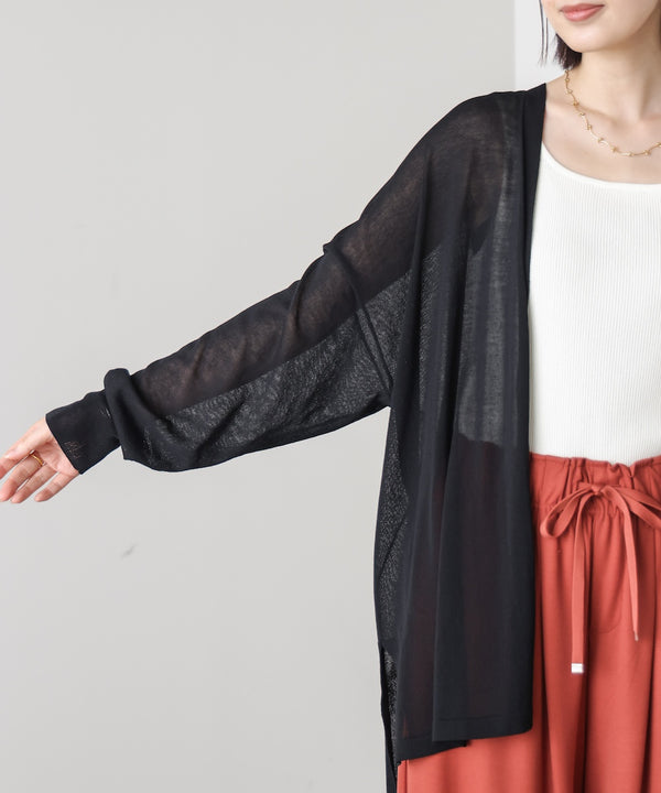 ＵＶサラサラミドル丈カーディガン［4/30発送予定］