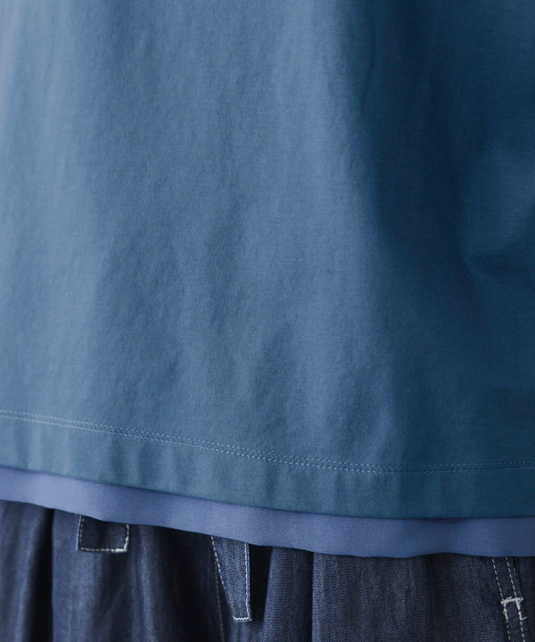 Ｗシルケットシフォンドッキングプルオーバー