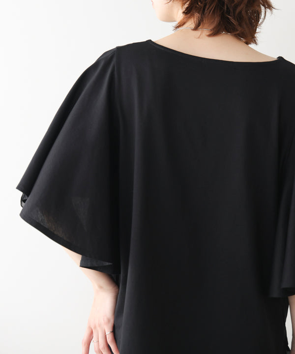 Ｗシルケットシフォンドッキングプルオーバー