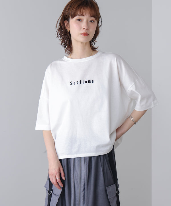 ＷシルケットバックシャイニーラインロゴＴ