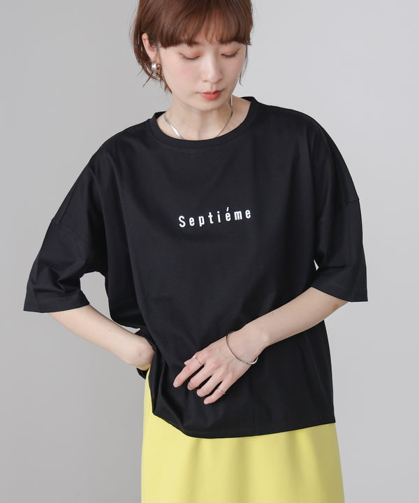 ＷシルケットバックシャイニーラインロゴＴ