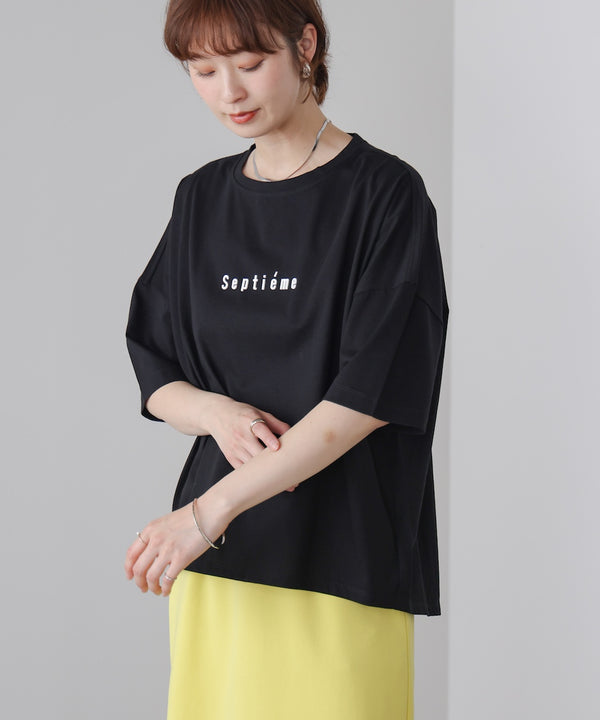 ＷシルケットバックシャイニーラインロゴＴ