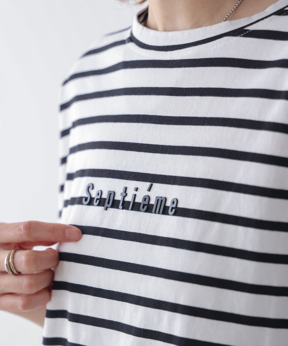 ＷシルケットバックシャイニーラインロゴＴ