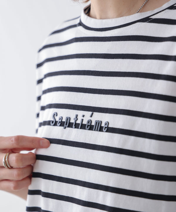 ＷシルケットバックシャイニーラインロゴＴ