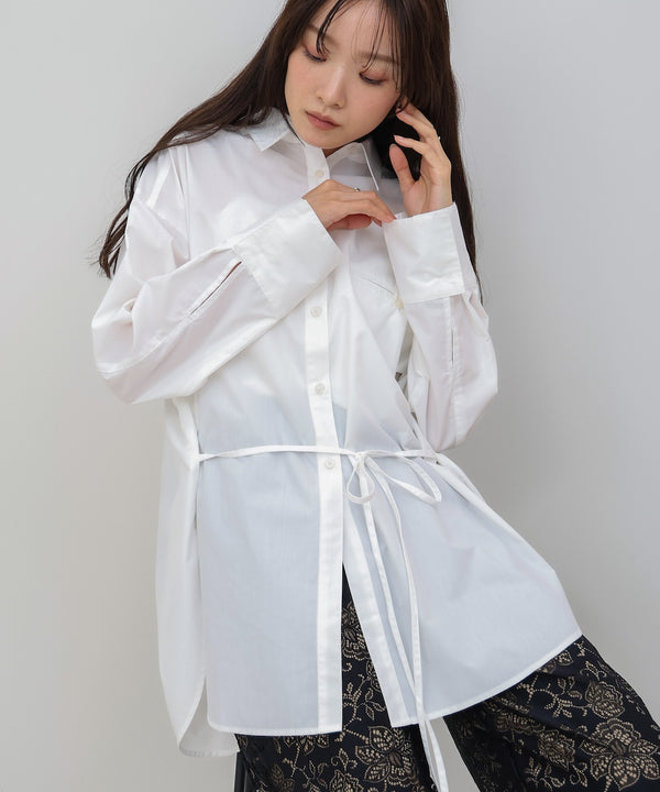 ロングシャツブラウス