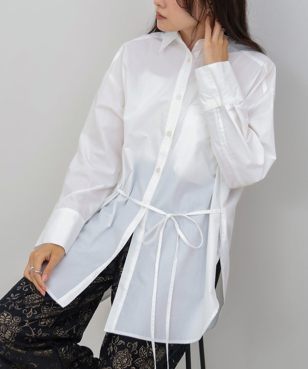 ロングシャツブラウス