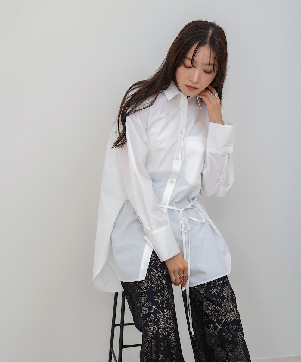 ロングシャツブラウス