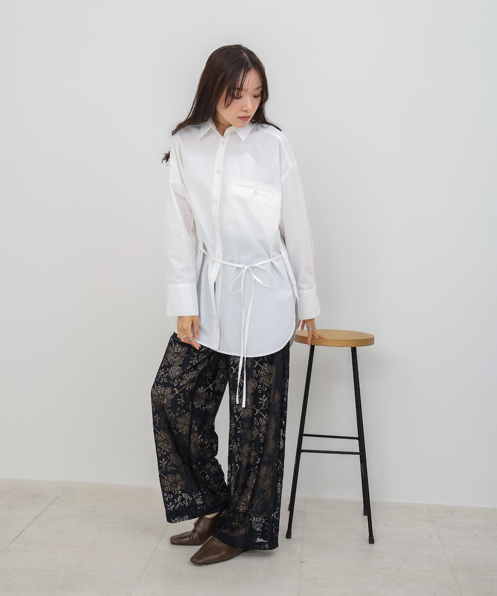 ロングシャツブラウス