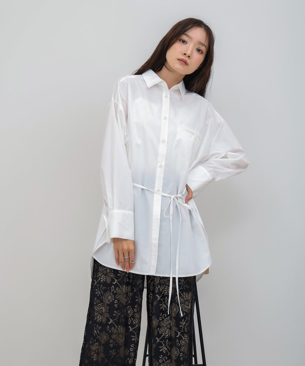 ロングシャツブラウス