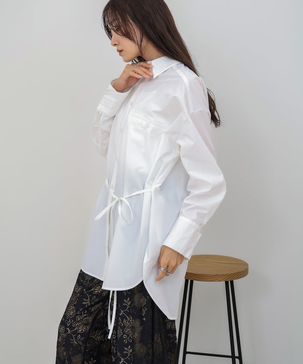 ロングシャツブラウス