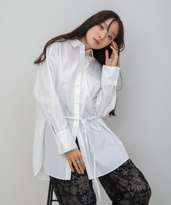 ロングシャツブラウス