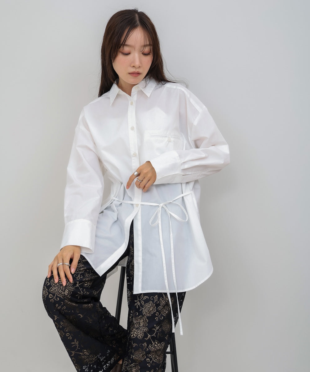 ロングシャツブラウス