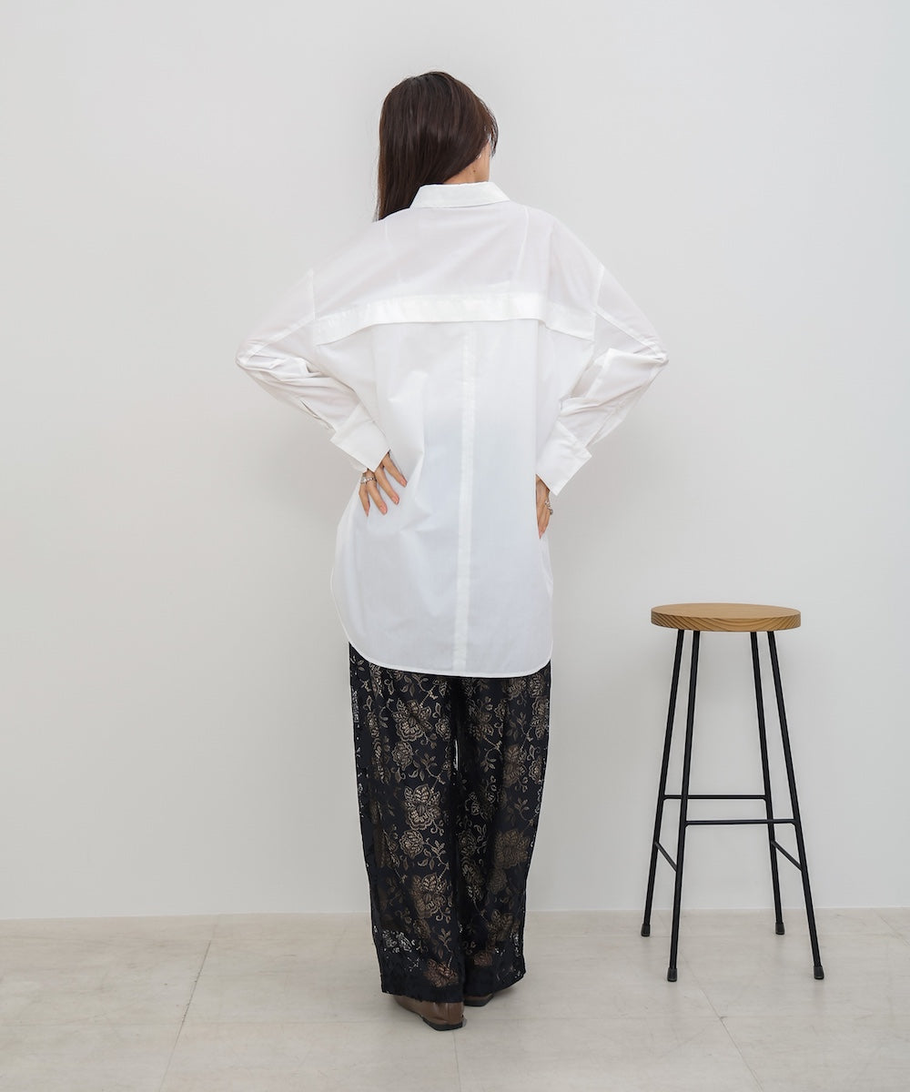 ロングシャツブラウス