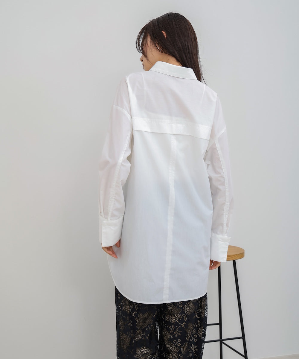 ロングシャツブラウス