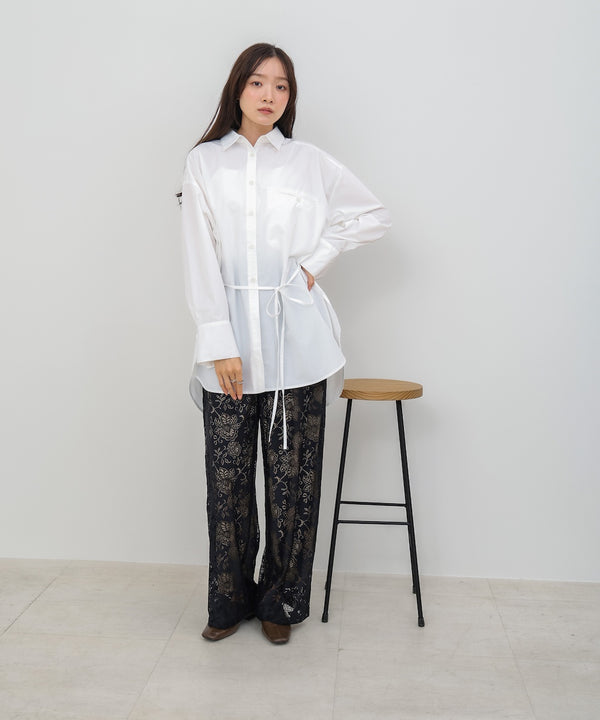 ロングシャツブラウス