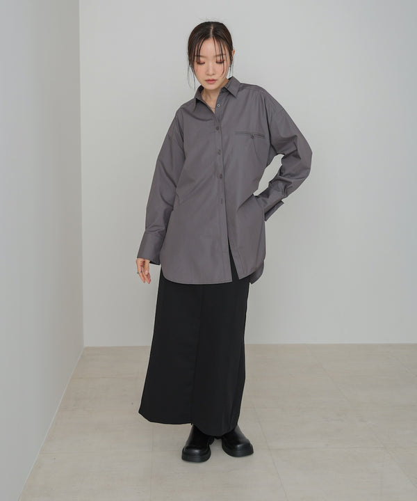 ロングシャツブラウス