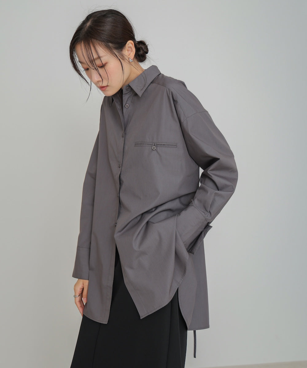 ロングシャツブラウス