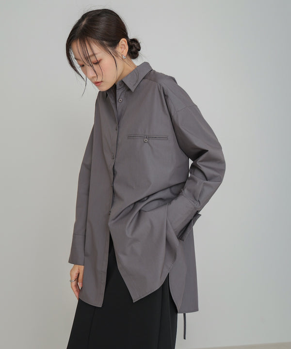ロングシャツブラウス