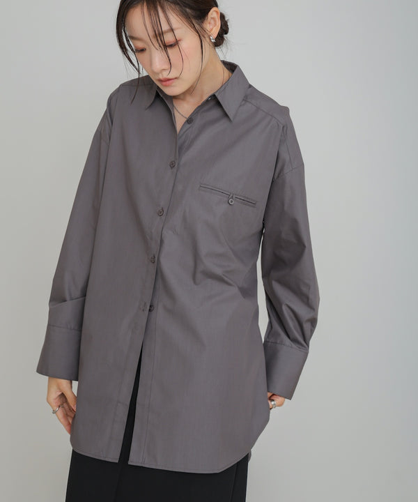 ロングシャツブラウス