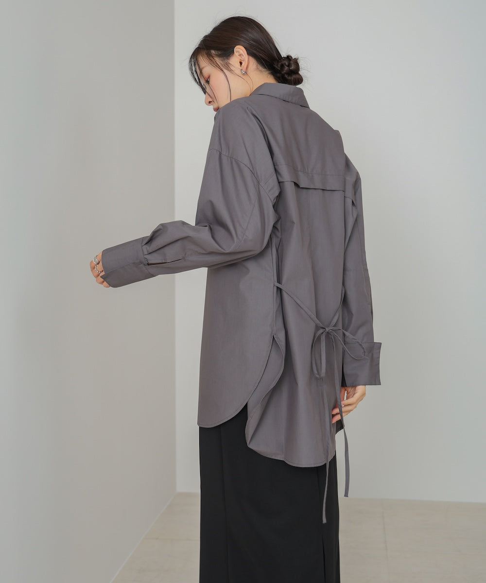 ロングシャツブラウス