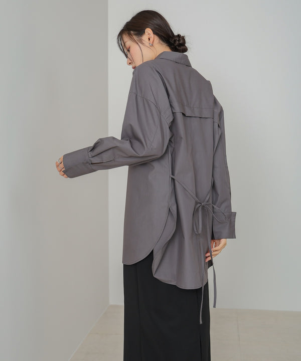 ロングシャツブラウス