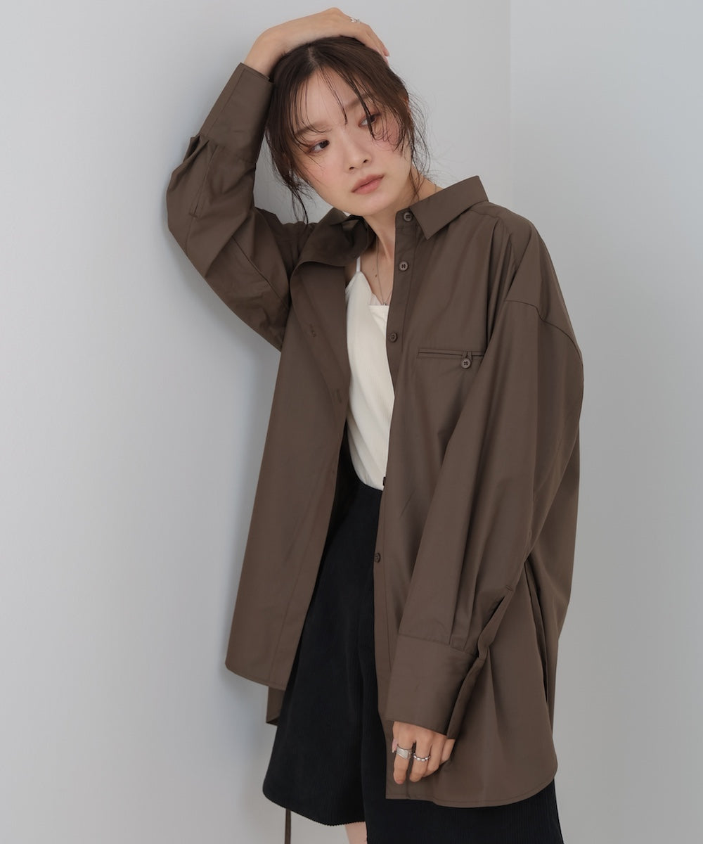 ロングシャツブラウス