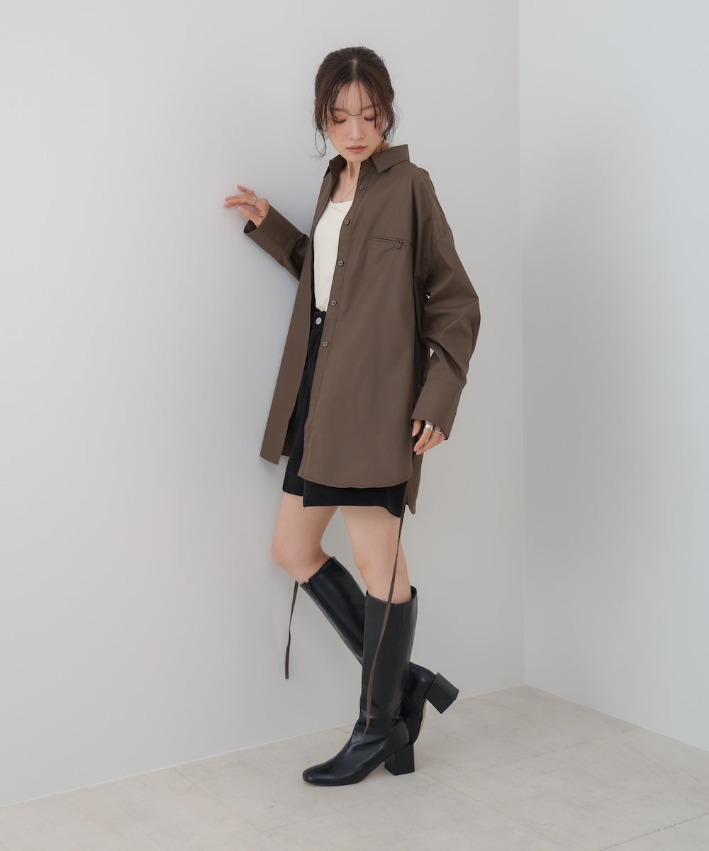 ロングシャツブラウス