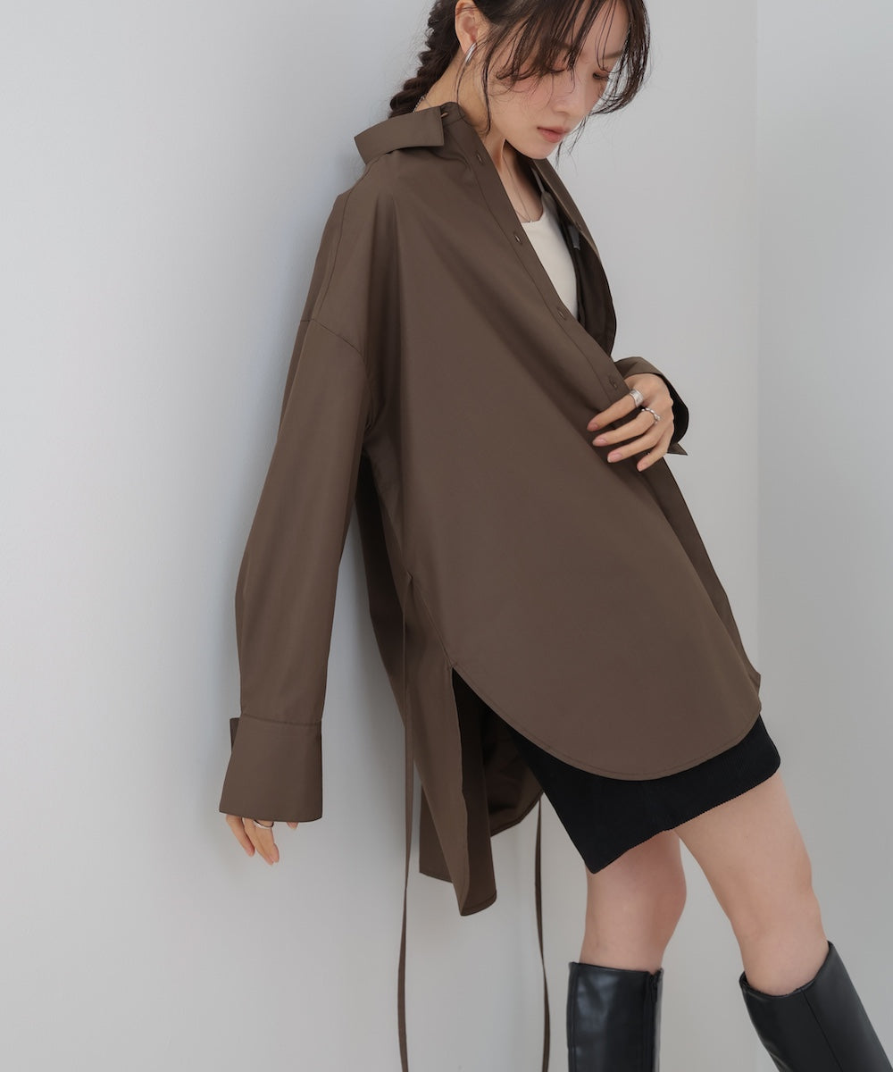 ロングシャツブラウス