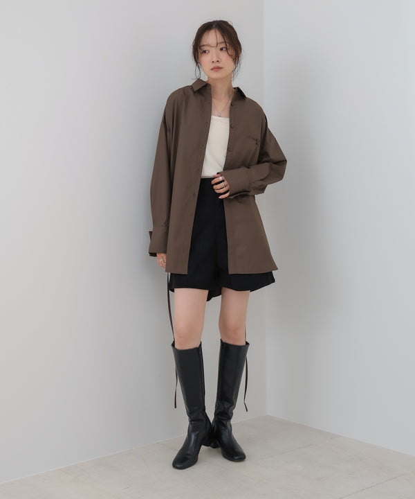 ロングシャツブラウス