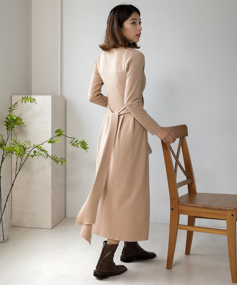 BouJeloud カシュクールニットワンピース