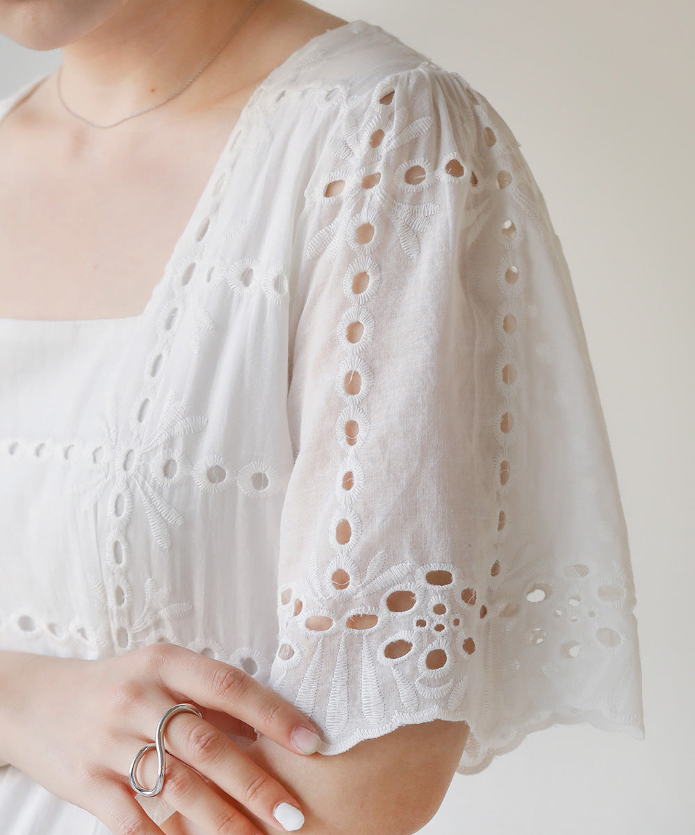 【低身長向けサイズあり】コットンレースマーメイドワンピース