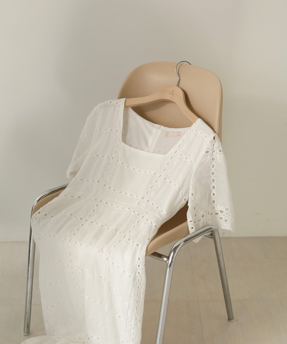 【低身長向けサイズあり】コットンレースマーメイドワンピース