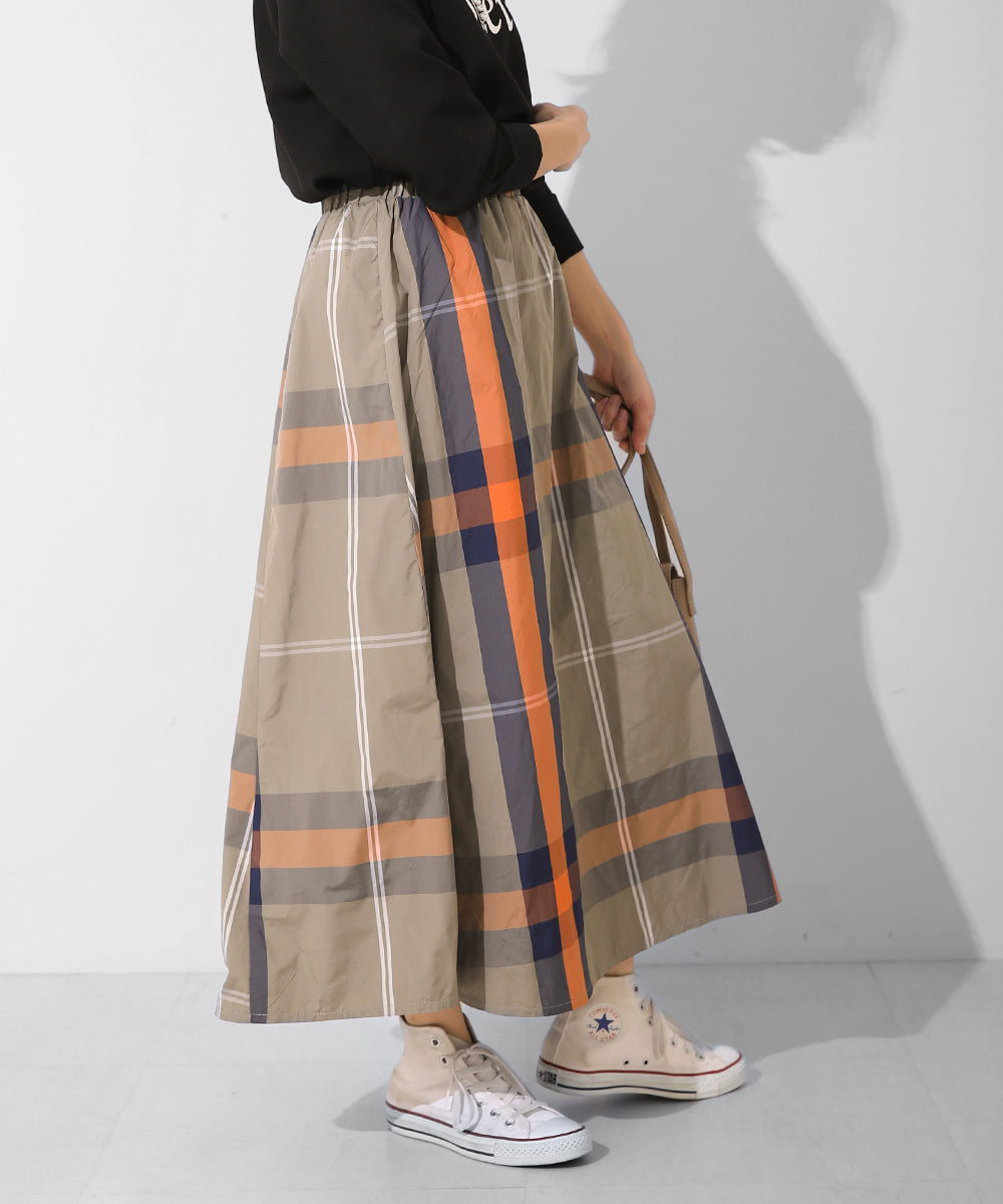 [WEB限定]カラーチェックスカート
