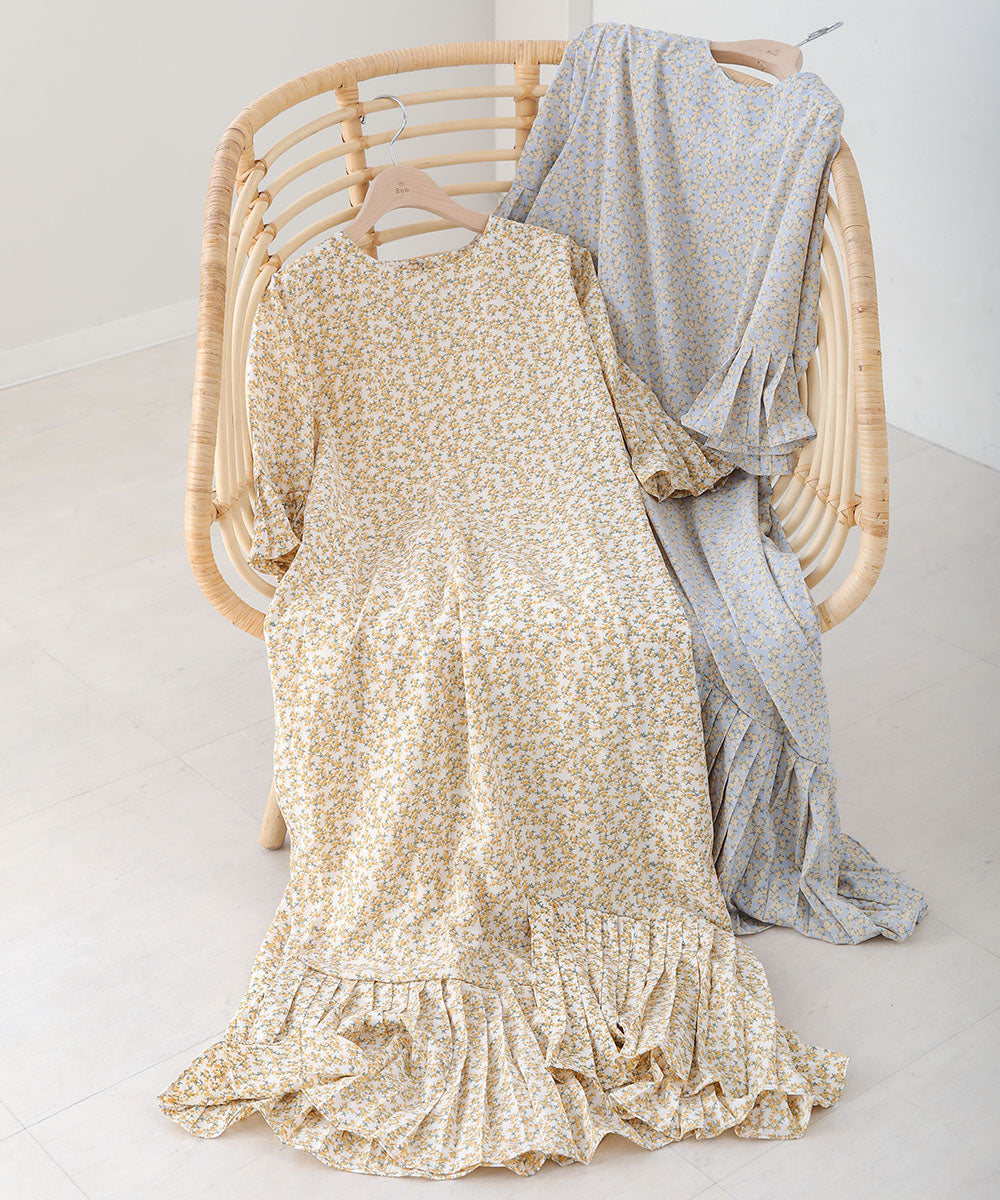 裾アシメプリーツワンピース