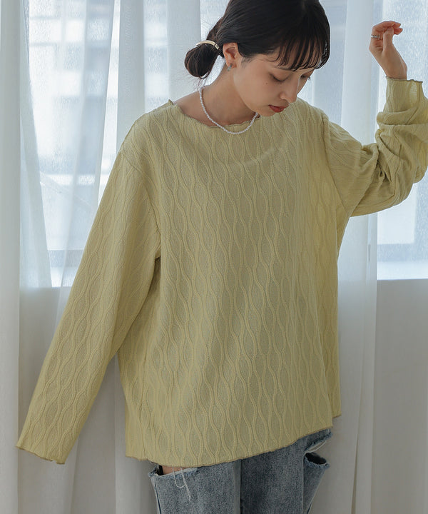 Bab ハニカムカットソー