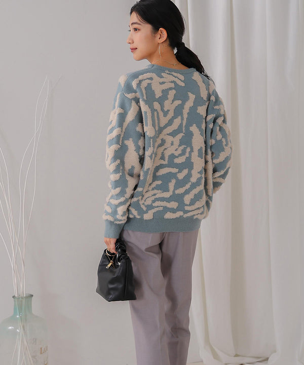 ゼブラ柄ニット