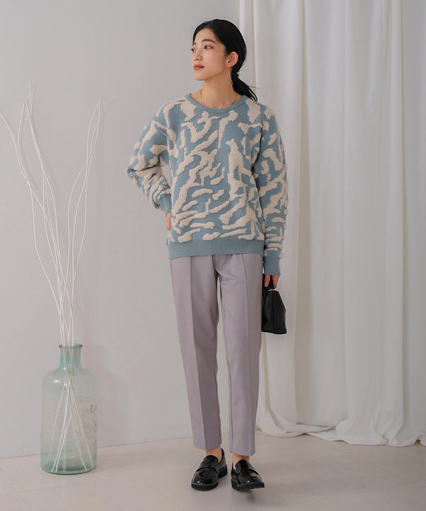 ゼブラ柄ニット